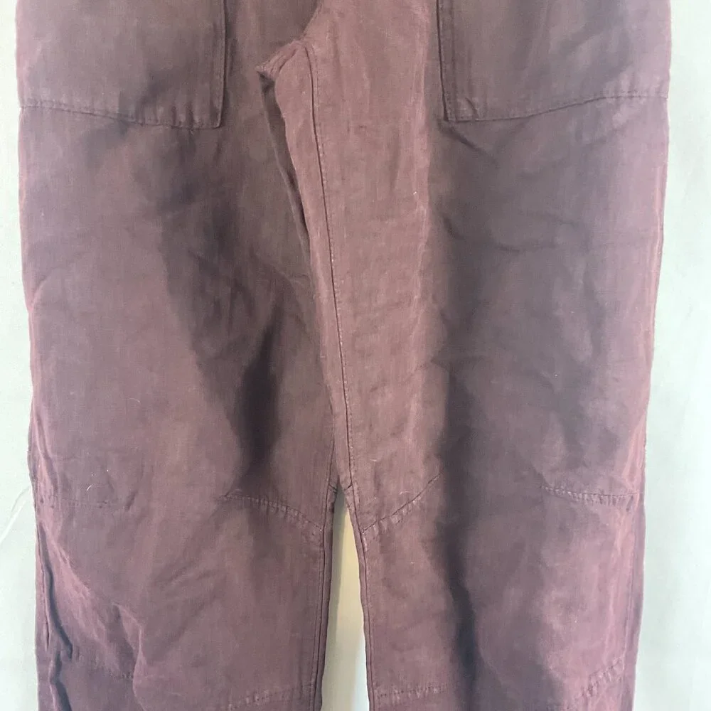 AllSaints Val Trouser Jogger Cargo Pants US 0 Reddish-Brown Snap Pockets
